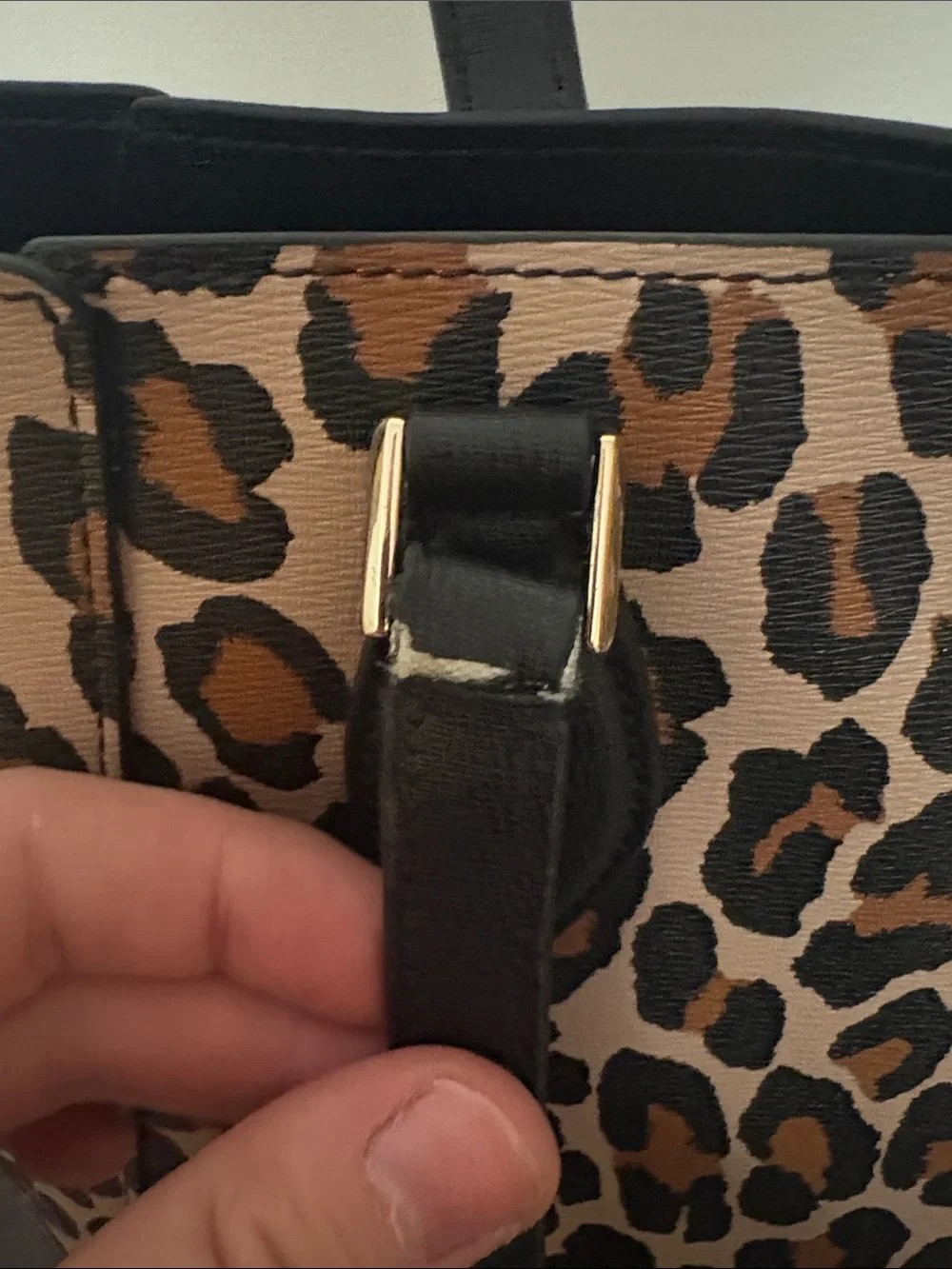 Kate Spade ♠️ Poppy Spotted Leopard Leather Tote Bag